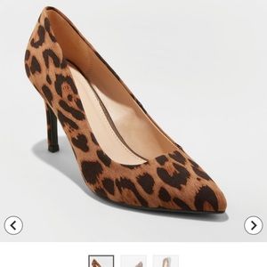 Leopard pump heels